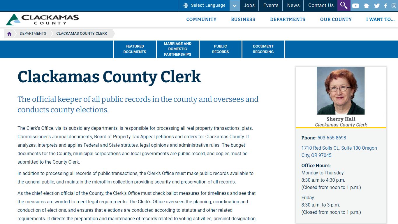 Clackamas County Clerk | Clackamas County